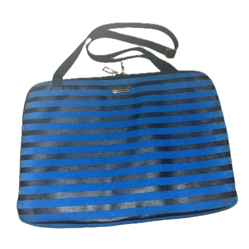 HP 🎉Rebecca Minkoff laptop case Black and Blue Striped 15
